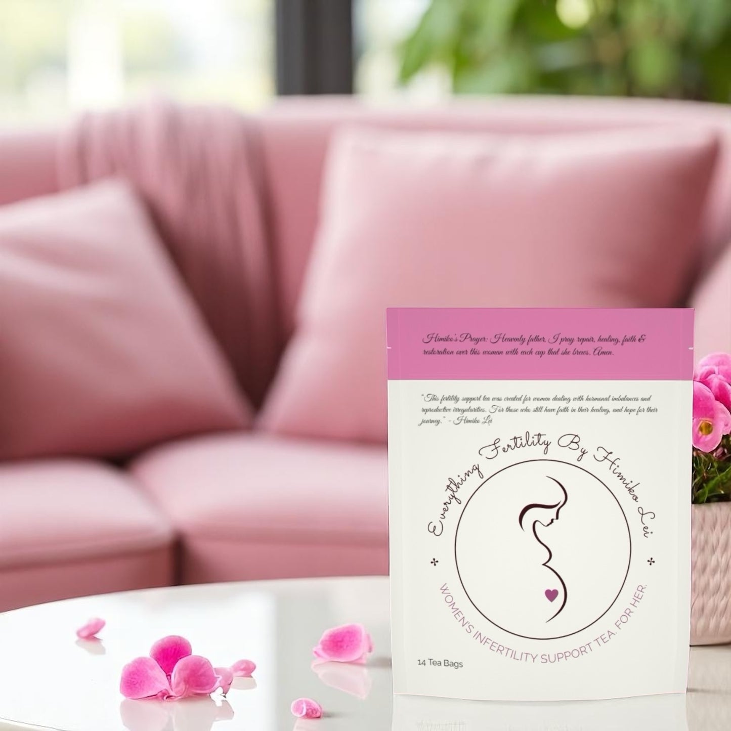 TikTok🔥Viral (1) Pack Of 14 Count Women’s Fertility Tea By Himiko Lei (Tubal Ligations, Scar Tissue & Wound Repair, Hormonal Imbalances, Ovary & Uterus Repair, PCOS, Fibroids, Endometriosis, Etc.,) Optional Heart Shaped Tea Infuser❤️