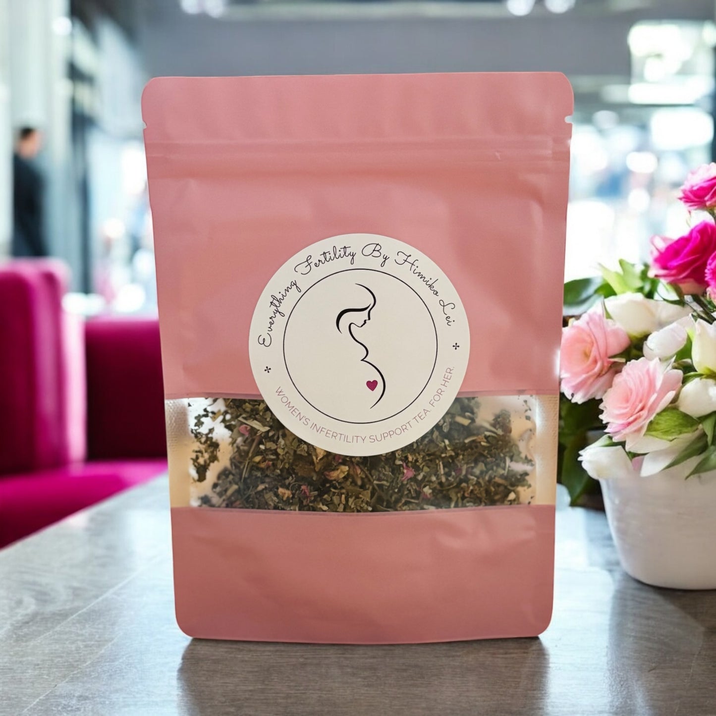 TikTok Viral🔥 (1) Pack Of Women's Loose Leaf Fertility Support Tea By Himiko Lei (Tubal Ligations, Hormonal Imbalances, Ovary & Uterus Irregularities, PCOS, Fibroids, Endometriosis, Etc.,) Optional Heart Shaped Tea Infuser❤️