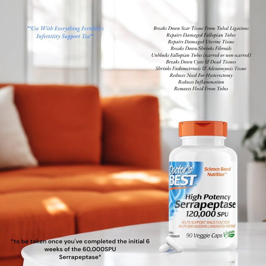 6 WEEKS+/2ND STEP‼️ (2) Pack Bundle Of Women’s Infertility Support Tea By Himiko Lei WITH SERRAPEPTASE & UNLIMITED 6 Month CONSULTS‼️(Tubal Ligation Repair, Fibroids, Endometriosis, Blocked/Scarred Tubes, SEVERE Infertility, Ovary & Uterus Repair etc.,)