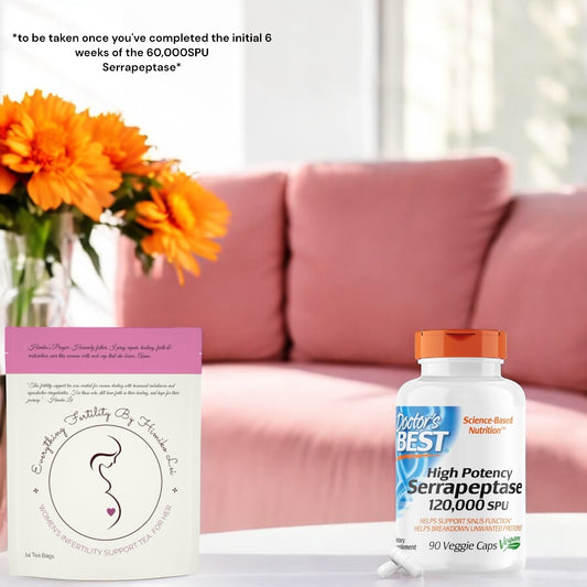 6 WEEKS+/2ND STEP‼️ (2) Pack Bundle Of Women’s Infertility Support Tea By Himiko Lei WITH SERRAPEPTASE & UNLIMITED 6 Month CONSULTS‼️(Tubal Ligation Repair, Fibroids, Endometriosis, Blocked/Scarred Tubes, SEVERE Infertility, Ovary & Uterus Repair etc.,)